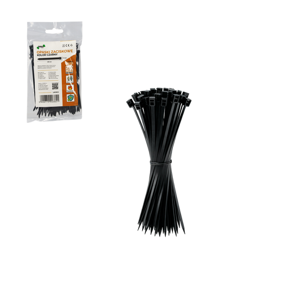 SET OF 100 CABLE TIES 2.5 X 100 MM BLACK