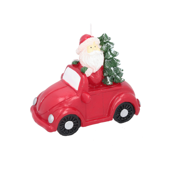 SANTA CLAUS CANDLE IN THE CAR 14 x 7.5 x 11.5 cm