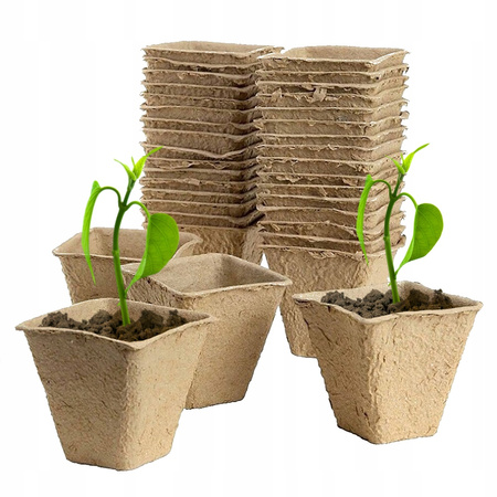 SET OF 72 PEAT POTS 6 X 6 X 5 CM PACK=6 SETS