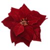 ARTIFICIAL FLOWER - POINSETTIA 25 CM ON CLIP DARK RED