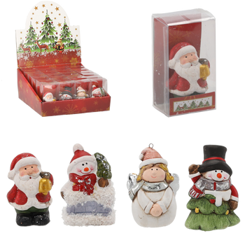 FIGURKA BOŻONAR. – MIKOŁAJ / BAŁWAN / ANIOŁ 4 x 3 x 6 CM opak=24 szt *5098