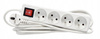 EXTENSION CORD POWER STRIP WITH SWITCH 4 SOCKETS 5 M WHITE