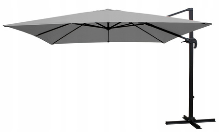 UMBRELĂ DE GRĂDINĂ "ROMA" 3 x 3 M GRI CU HUSA *5392