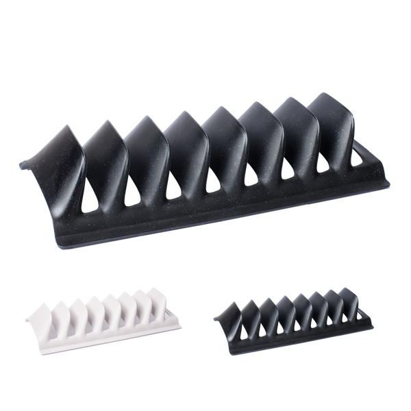 WHITE/BLACK PLATE RACK 0925