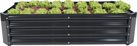 VEGETABLE-FLOWER BED 180 X 90 X 30 CM RECTANGULAR ANTHRACITE