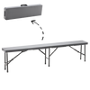 SKLADACIA TURISTICKÁ LAVICA 180 x 25 x 43 CM ŠEDÁ *0971