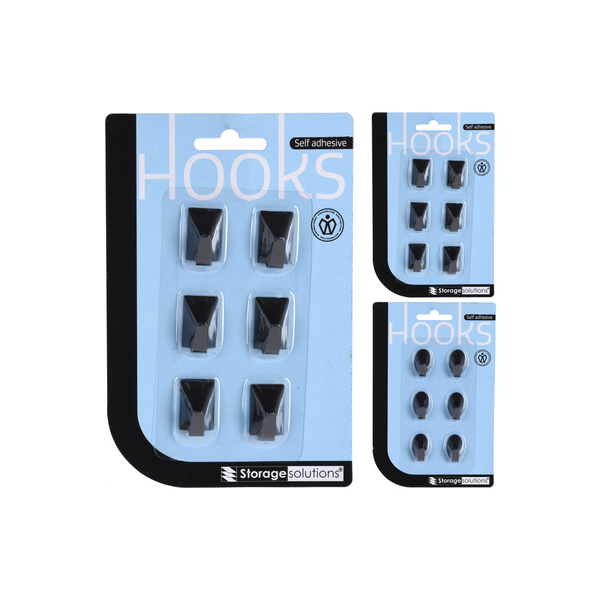 SET OF 6 STAINLESS STEEL HOOKS *2800*