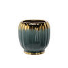 CERAMIC COVER FOR A POT 28 x 28 x 28,5 CM GOLD-TURQUOISE