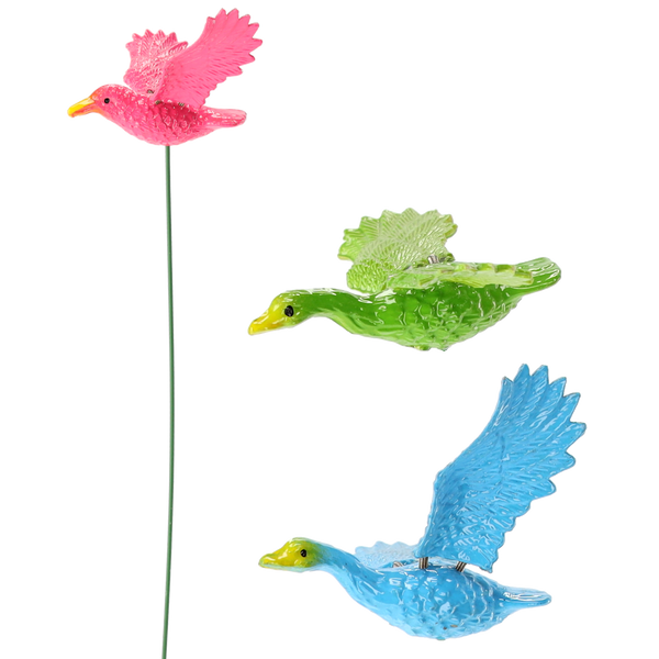 DECORATION FOR PLANT STAKE/GARDEN - BIRD 7.5 x 10 x 34 CM