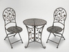 ZESTAW MEBLI OGRODOWYCH METALOWYCH "MADISON" STÓŁ + 2 KRZESŁA