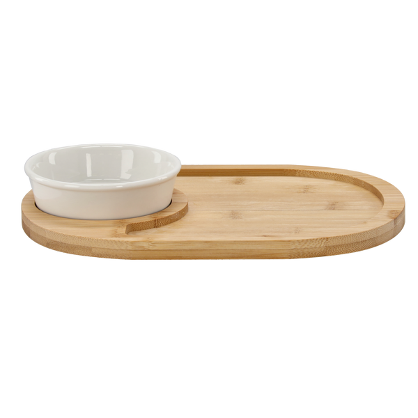 OVAL CHIP & DIP TRAY SET WITH 1 BOWL