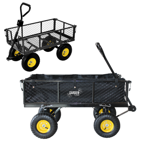 WÓZEK OGRODOWY DWUFUNKCYJNY CZARNY *6858