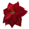 ARTIFICIAL FLOWER - POINSETTIA 25 CM ON CLIP DARK RED