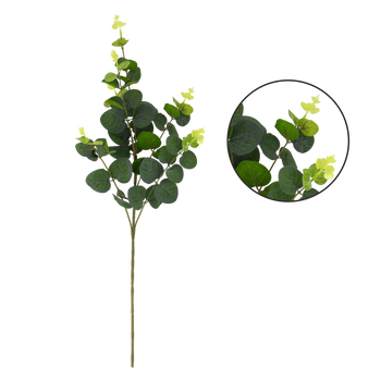 SZTUCZNA GAŁĄZKA - EUKALIPTUS ZIELONY 58 CM opak=90 szt *2966