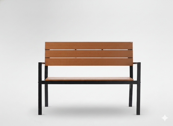 ŁAWKA DO OGRODU 118 x 54 x 77 CM BRĄZOWA