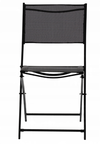 SET DE MOBILIER PENTRU BALKON - MASA ROTUNDĂ + 2 ȘEZLONGURI FOLDABLE - NEGRU *6643