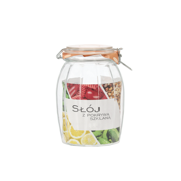 BORCAN 0,8 L CU CAPAC DIN Sticlă ȘI ÎNCHIDERE MECANICĂ *0019