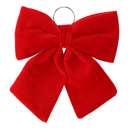 ČERVENÁ VÁNOČNÁ STUHA 34 CM *3092
