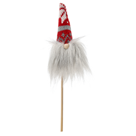 CHRISTMAS GNOME ON A STICK 7 x 3 x 24 CM MIX COLORS