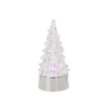 OZDOBA BOŻONAR. - CHOINKA LED PLASTIKOWA 4 X 9,5 CM ZŁOTA/SREBRNA disp=12szt *9001