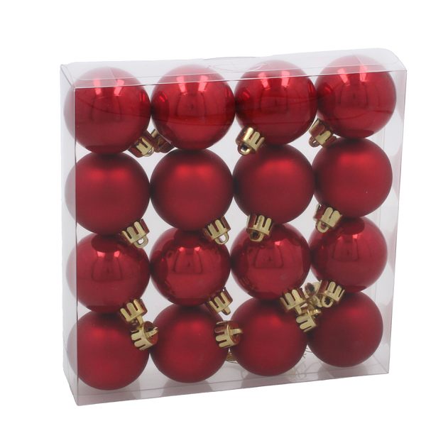 KPL. 16 BOMBEK 4 CM RED / GOLD / SILVER *3856