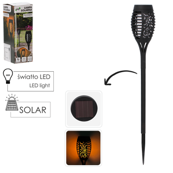 TORCH SOLAR LAMP 7.5 X 7.5 X 50 CM