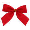 SET OF 12 CHRISTMAS BOWS RED/WHITE