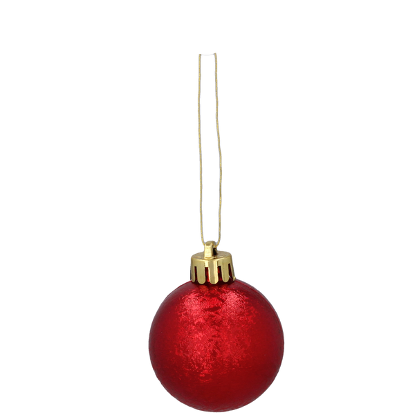 SET OF 47 BAUBLES 4-6 CM RED/GOLD/SILVER MIX DESIGNS