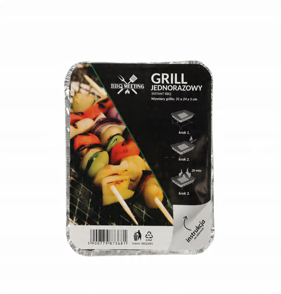 GRILL DE UNICĂ FOLOSINȚĂ BRICHET 31 x 24 x 5 CM disp=6buc *3681