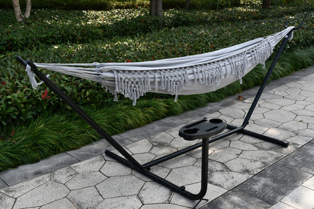 HAMAK S FRANŽAMI BOHO 200 x 150 CM BEŽOVÝ/SIVÝ *3194