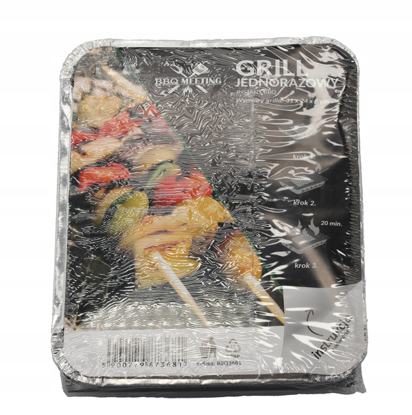GRILL DE UNICĂ FOLOSINȚĂ BRICHET 31 x 24 x 5 CM disp=6buc *3681