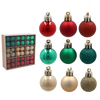 SET OF 72 CHRISTMAS BAUBLES MIX OF COLORS 3 CM