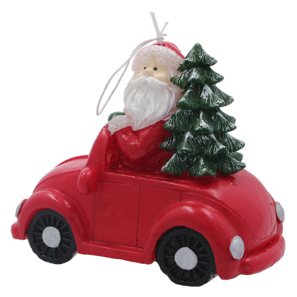 SANTA CLAUS CANDLE IN THE CAR 14 x 7.5 x 11.5 cm