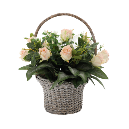 BUNCH CH-23 (WIDTH 70CM, HEIGHT 55CM) LARGE BASKET ROSE MIX COLOR