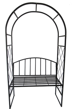 PERGOLA OGRODOWA Z ŁAWKĄ 115 x 45 x 208 CM