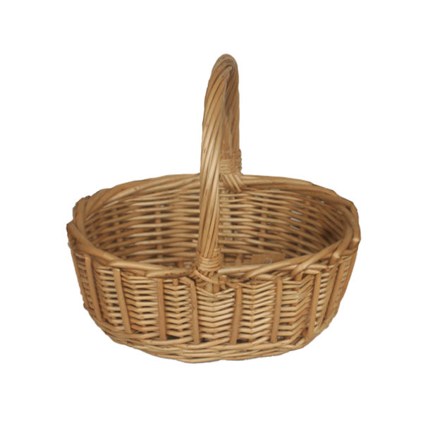 VIDLÁKOVÝ KOŠ 23 x 17 x 10/21 CM S RUKOJETÍ - PŘÍRODNÍ *8451