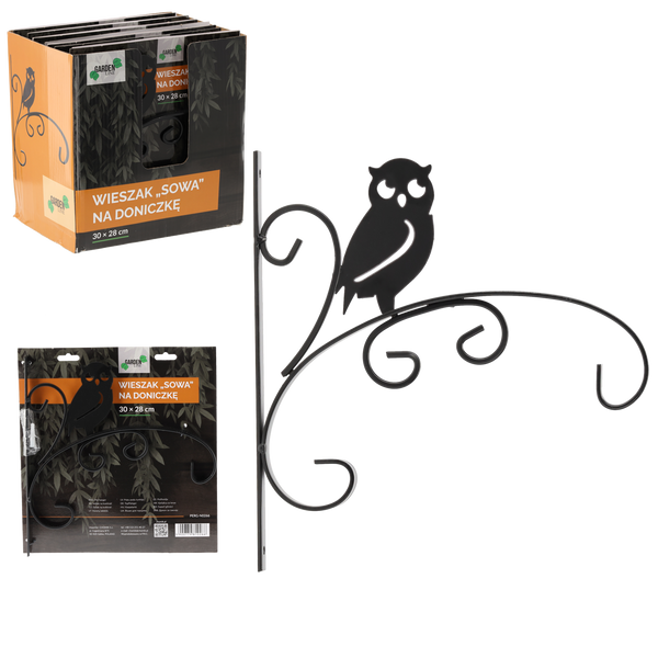 WIESZAK NA DONICZKĘ "SOWA" 30 x 28 CM *0266