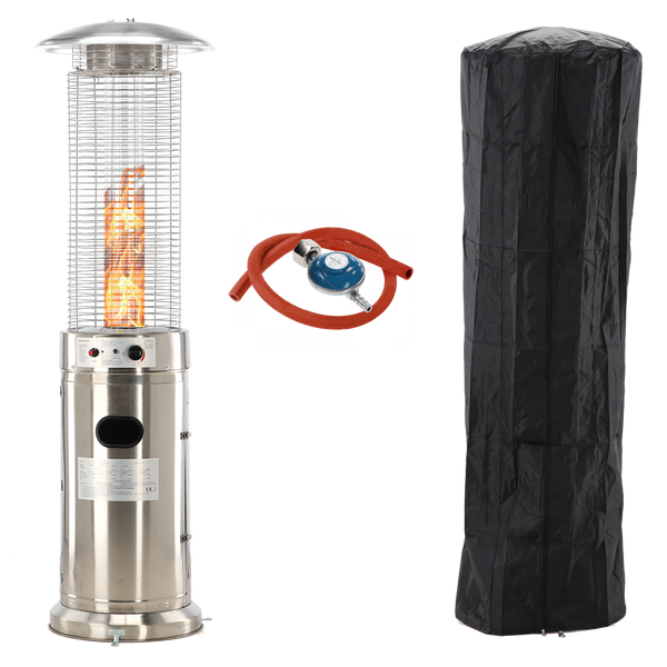 PARASOL GAZOWY OKRĄGŁY ZE STALI NIERDZEWNEJ 180 CM *6387