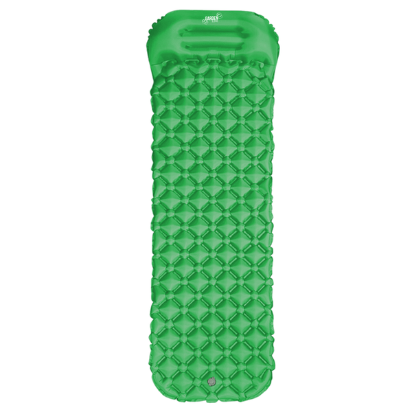 MATA TURYSTYCZNA POMPOWANA Z PODUSZKĄ 190 x 56 x 5.5 CM 470 G SZARA / ZIELONA