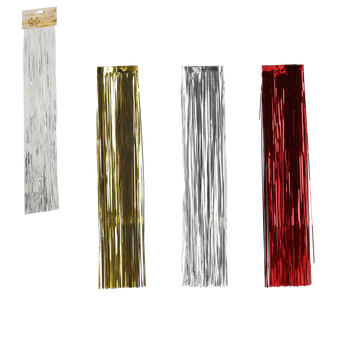 CHRISTMAS ORNAMENT - SPARKLING TINSEL 51 CM RED/GOLD/SILVER