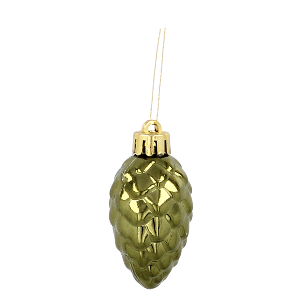 SADA 60 OZDÓB NA STROMEK OLIVOVÁ/MĚDĚNÁ/GRAFITOVÁ MIX VZORŮ *7603