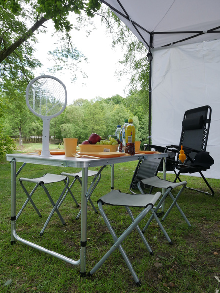 Set turistic (masă + 4 scaune) 120 x 60 x 70 cm