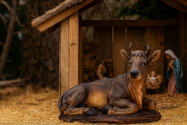 FIGURA KROWA 25 x 57 x 40 CM (106,68 CM) polyresin *2931