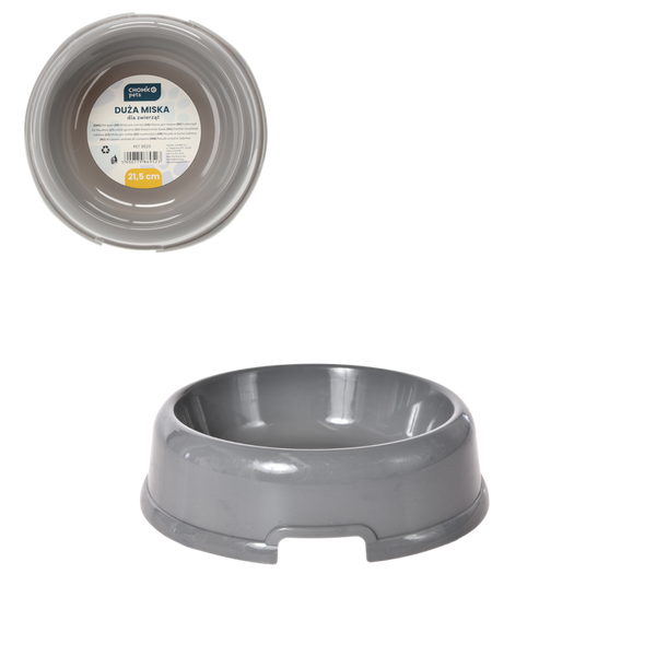 VASETA PENTRU ANIMALE 21,5 CM GRI pachet=4buc *9523