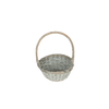 WICKER BASKET 16 x 8 x 24 CM WITH HANDLE - GREY