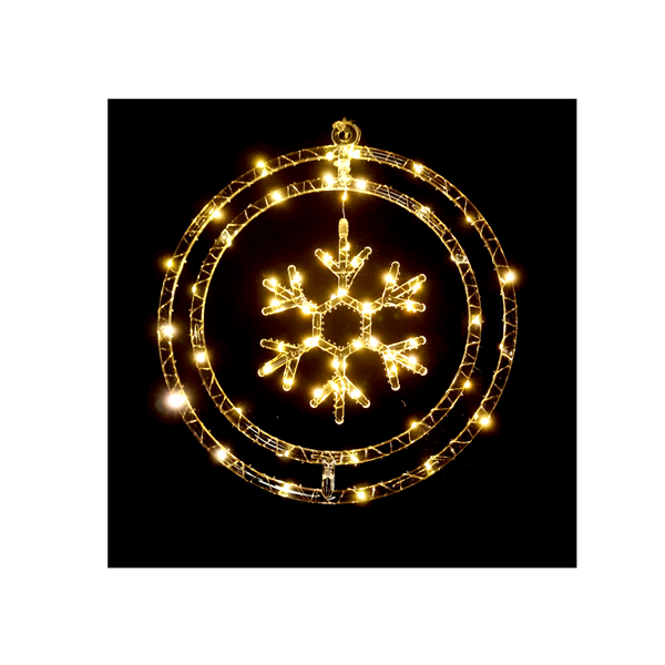 ŚWIĄTECZNA OZDOBA - ŚNIEŻYNKA MICRO LED 60L CIEPŁY BIAŁY NA BATERIE *1759