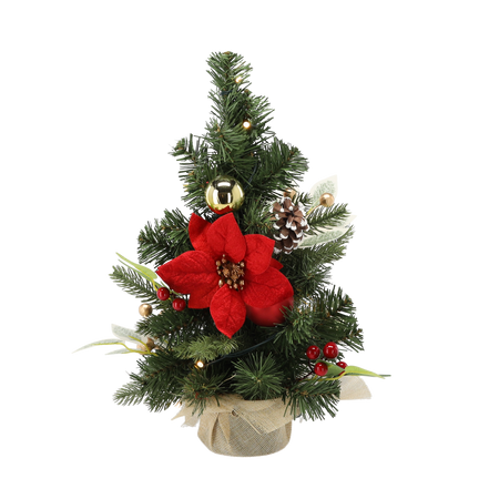 CHRISTMAS TREE LED 40 CM RED-GOLD