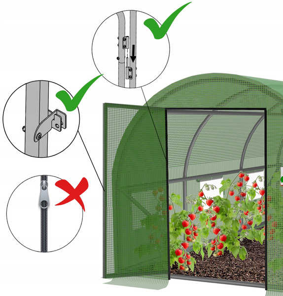 2X3M GARDEN TUNNEL WITH HINGE DOOR