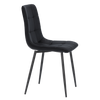 KRZESŁO NOWOCZESNE WELUROWE CZARNE *2951