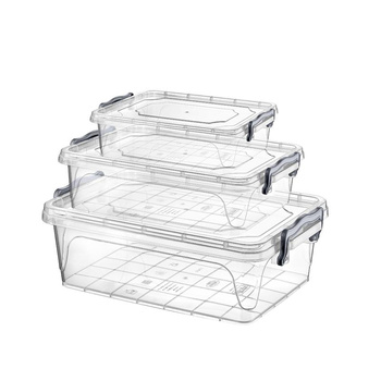 SET DE 3 RECIPIENTE RECTANGULARE MULT IBOX (0,6+1,2+2LT) *9691